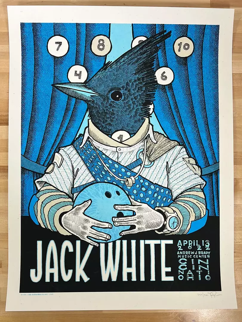 Jack White - 2022 Jay Ryan Poster Cincinnati, OH 1st Ed 4 Jack White - 2022 Jay Ryan Poster Cincinnati, OH 1st Ed