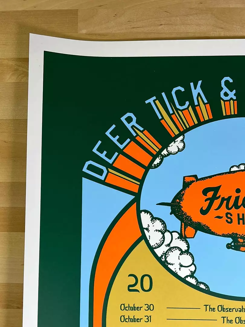 Gig Posters Deer Tick & Delta Spirit - 2021 Matt Cliff Poster Friend Ship Tour Print 5 Gig Posters Deer Tick & Delta Spirit - 2021 Matt Cliff Poster Friend Ship Tour Print