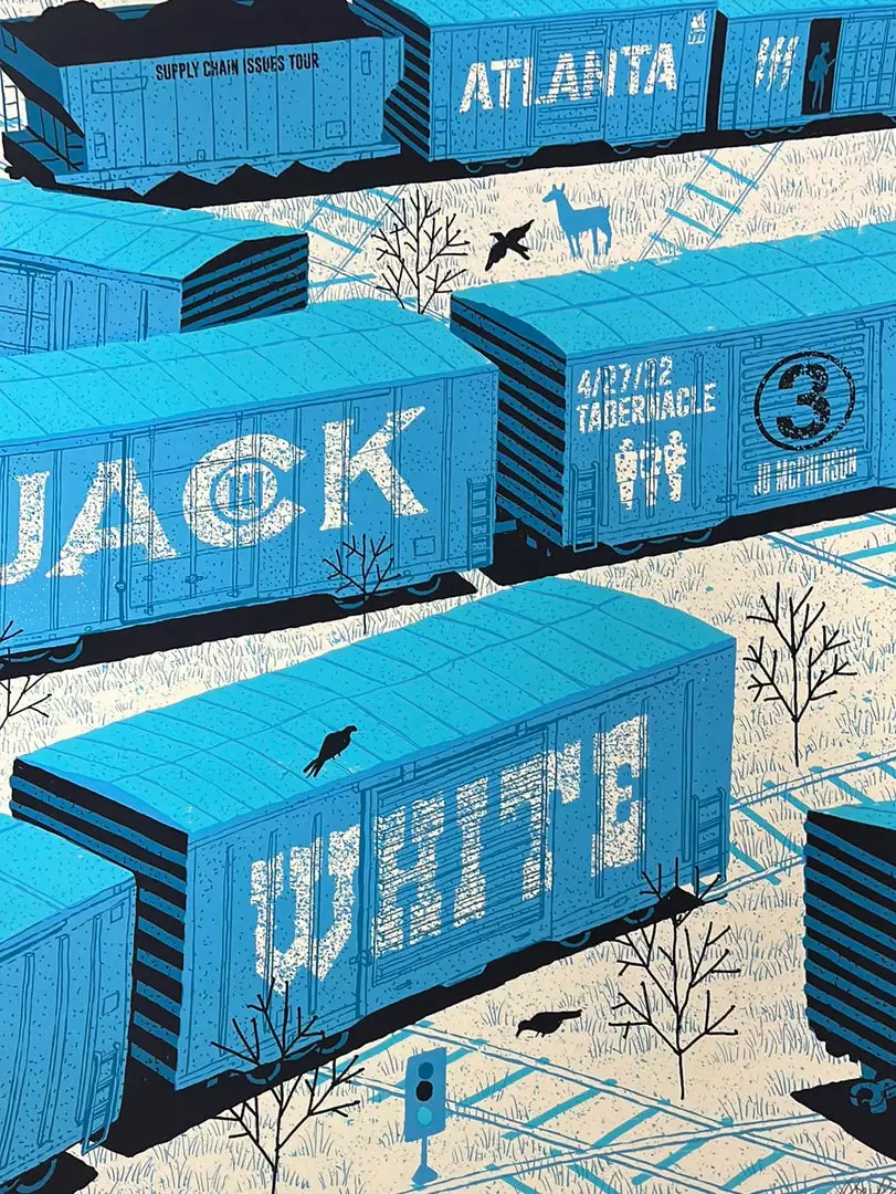 Gig Posters Jack White - 2022 Methane Studios Poster Atlanta, GA N2 3 Gig Posters Jack White - 2022 Methane Studios Poster Atlanta, GA N2