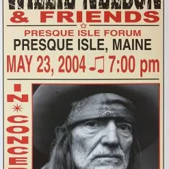 Willie Nelson - 2004 Franks Brothers 5/23 Poster Presque Isle, ME Gig Posters