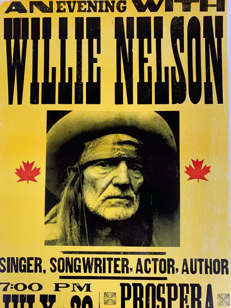 Willie Nelson - 2005 Franks Brothers Poster Kelowna, BC Gig Posters 3 Willie Nelson - 2005 Franks Brothers Poster Kelowna, BC Gig Posters