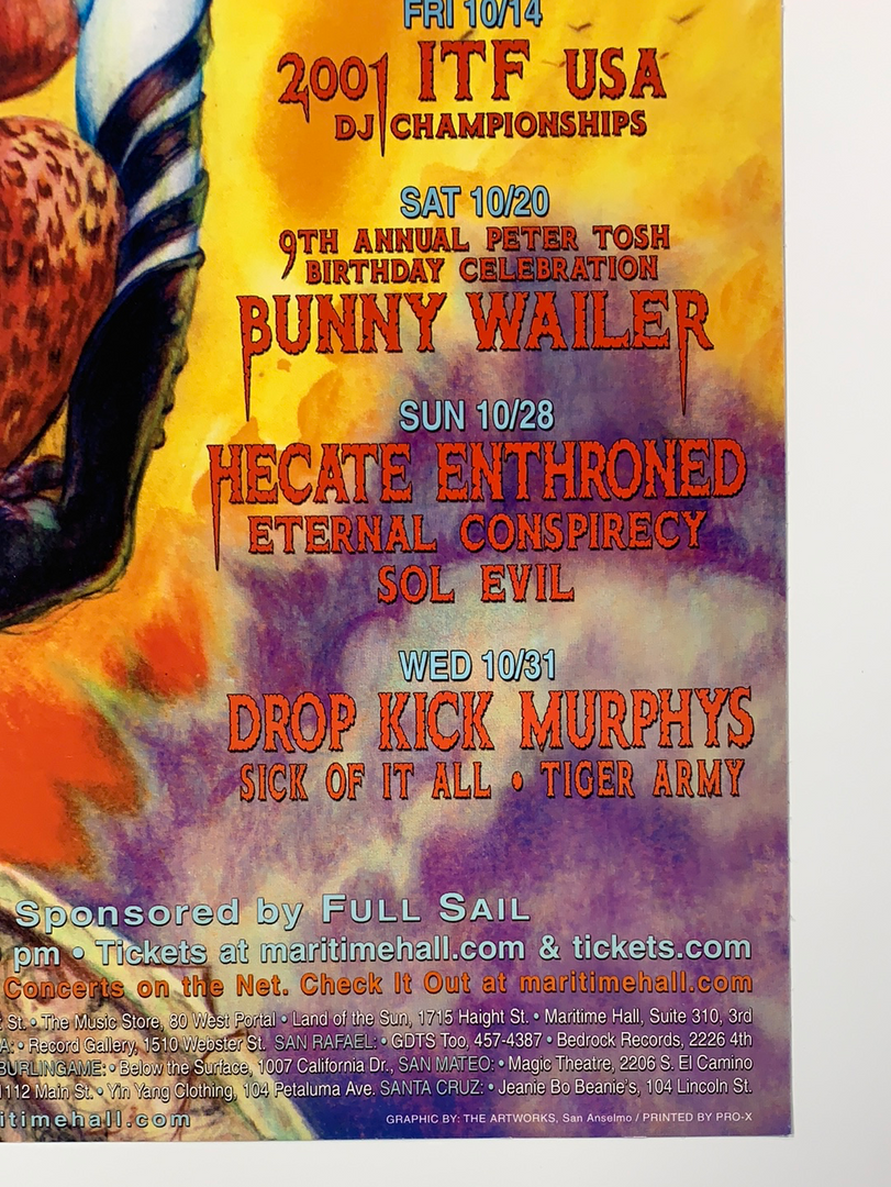 Gig Posters MHP 129 October - 2001 The Artworks Poster Maritime Hall San Fran 1st 7 Gig Posters MHP 129 October - 2001 The Artworks Poster Maritime Hall San Fran 1st