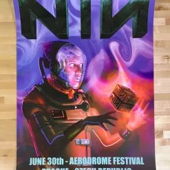 Nine Inch Nails - 2018 Julian Lasne Poster Prague, Czech Republic