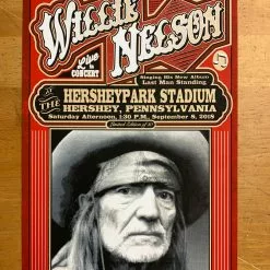 Willie Nelson - 2018 Mattole River Studios Poster Hershey Pennsylvania Gig Posters