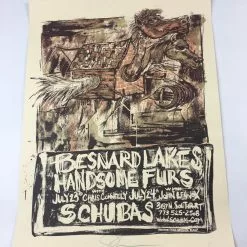 Besnard Lakes, Handsome Furs - 2007 Dan Grzeca Poster Chicago, IL Schubas