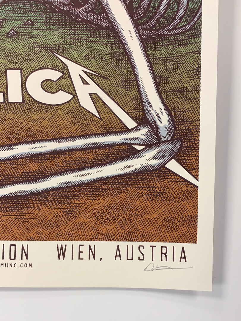 Metallica - 2019 Dan Grissom Poster Vienna, Austria Gig Posters 7 Metallica - 2019 Dan Grissom Poster Vienna, Austria Gig Posters