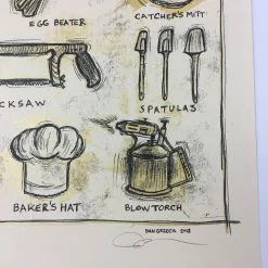Essential Tools In Baking - 2012 Dan Grzeca Poster Art Print Art Prints