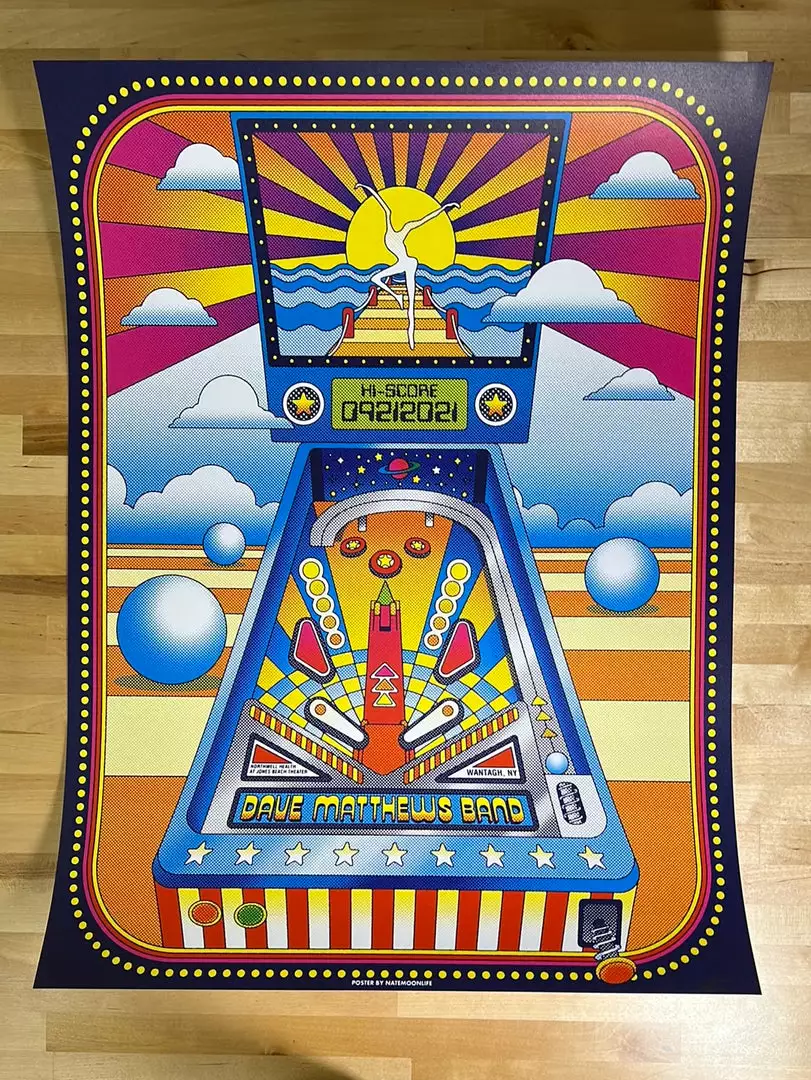 Dave Matthews Band - 2021 Nate Gonzalez Poster Wantagh, NY S/N Gig Posters 4 Dave Matthews Band - 2021 Nate Gonzalez Poster Wantagh, NY S/N Gig Posters