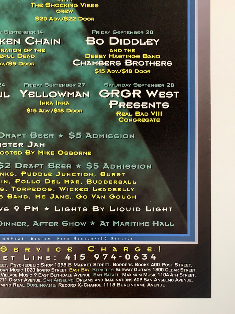 MHP 21 Maritime Hall - 1996 Nelson Poster September San Fran 1st 7 MHP 21 Maritime Hall - 1996 Nelson Poster September San Fran 1st