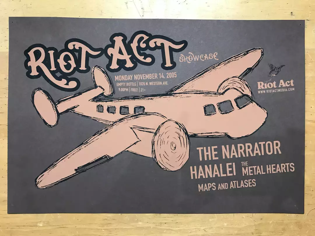 Sold Out Posters Riot Act - 2005 Poster Empty Bottle Chicago, IL 4 Sold Out Posters Riot Act - 2005 Poster Empty Bottle Chicago, IL