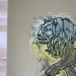 Serengeti Ghost - 2009 Dan Grzeca Poster Art Print Light Brown