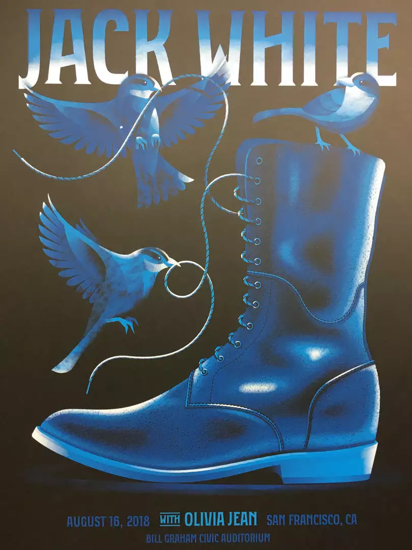 Jack White - 2018 DKNG Poster San Francisco, CA Bill Graham Civic Night 2 3 Jack White - 2018 DKNG Poster San Francisco, CA Bill Graham Civic Night 2