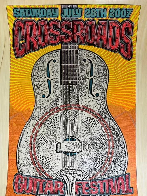 Crossroads Guitar Festival - 2007/2010 Chuck Sperry Poster, Eric Clapton Test Print