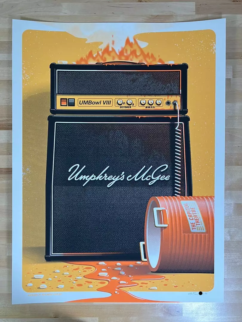 Gig Posters Umphrey's McGee - 2021 Mike Tallman Poster Port Chester, NY 4 Gig Posters Umphrey's McGee - 2021 Mike Tallman Poster Port Chester, NY