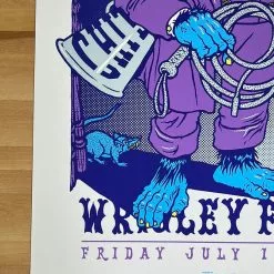 Gig Posters Pearl Jam - 2013 Ames Brothers Poster Purple Gorilla Monkey Wrigley Field 1st Ed