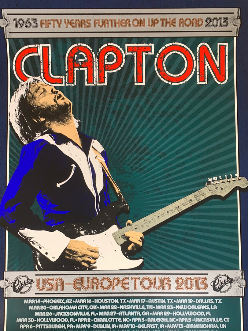 Eric Clapton - 2013 Ron Donovan Firehouse Poster European Tour Gig Posters 3 Eric Clapton - 2013 Ron Donovan Firehouse Poster European Tour Gig Posters