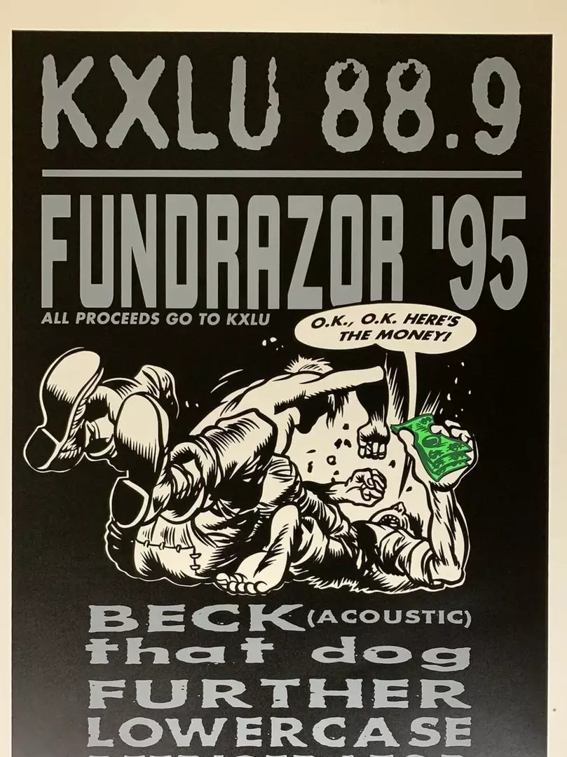 TAZ KXLU Fundraiser - 1995 T.A.Z. Poster Beck Los Angeles, CA 1st Ed Gig Posters 3 TAZ KXLU Fundraiser - 1995 T.A.Z. Poster Beck Los Angeles, CA 1st Ed Gig Posters