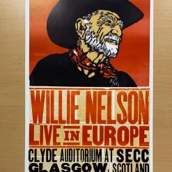 Willie Nelson - 2010 Hatch Show Print 6/8 Poster Glasgow, Scotland Gig Posters