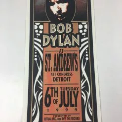 Gig Posters Bob Dylan - 1999 Mark Arminski Poster Detroit, MI St. Andrews Hall