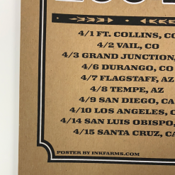 Gig Posters Yonder Mountain String Band - 2009 Jaime Cervantes Poster Spring Tour