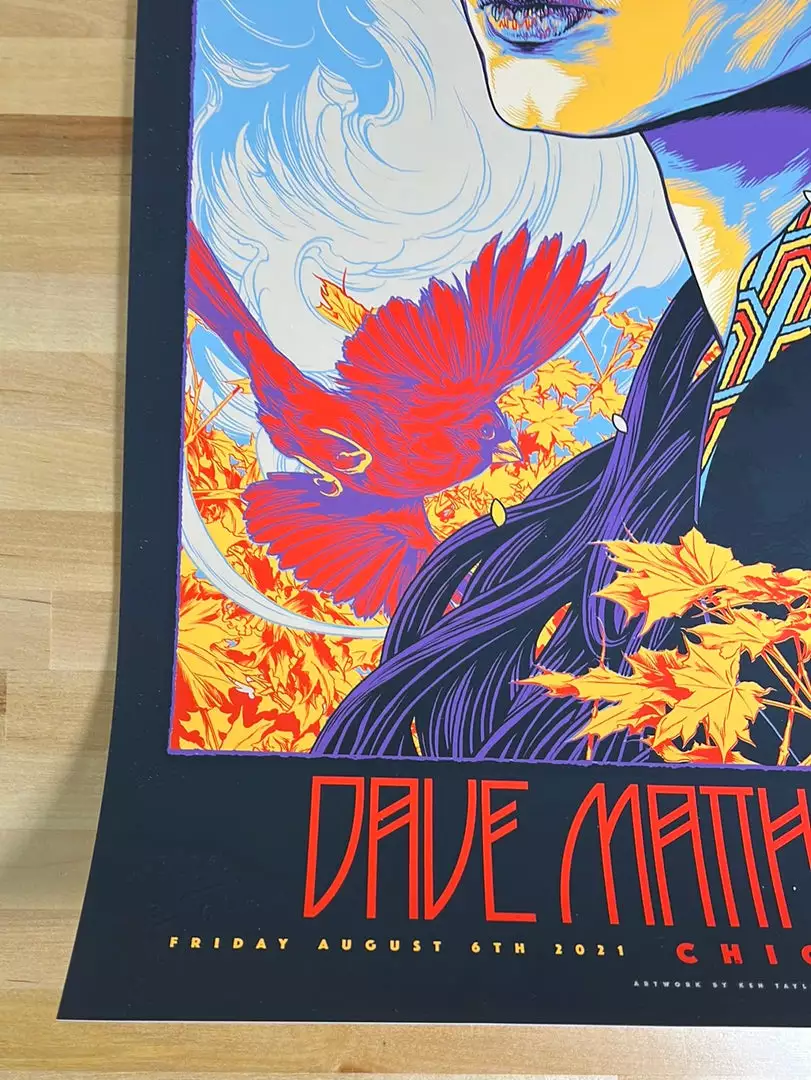 Dave Matthews Band - 2021 Ken Taylor Poster Chicago, IL 8 Dave Matthews Band - 2021 Ken Taylor Poster Chicago, IL