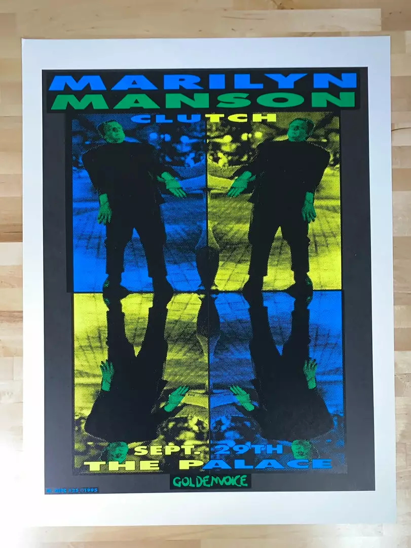 Marilyn Manson - 1995 Matt Getz Poster Hollywood, CA The Palace 1st Ed 4 Marilyn Manson - 1995 Matt Getz Poster Hollywood, CA The Palace 1st Ed