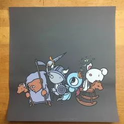 Four Fuzzy Horsemen - 2007 Mike Budai Artist Proof Art Prints