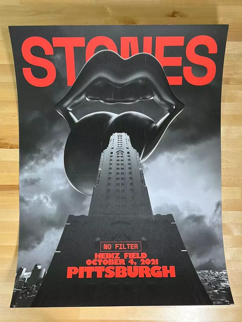 Sold Out Posters Gig Posters Rolling Stones - 2021 Poster Pittsburgh, PA No Filter Tour 4 Sold Out Posters Gig Posters Rolling Stones - 2021 Poster Pittsburgh, PA No Filter Tour
