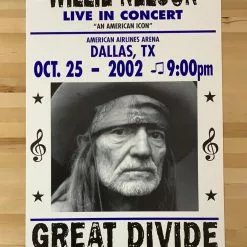 Willie Nelson - 2002 Franks Brothers 10/25 Poster Dallas, TX