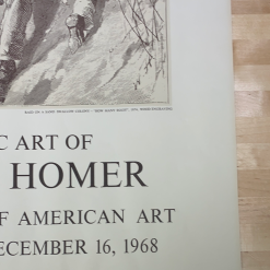 Sold Out Posters Winslow Homer - 1968 Whitney Museum Art Print Poster Original Vintage Movie/TV Posters