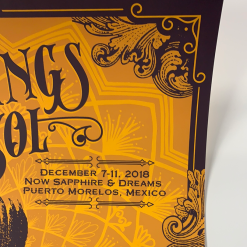 Strings And Sol - 2018 Status Serigraph Poster Puerto Morelos, MX Gig Posters