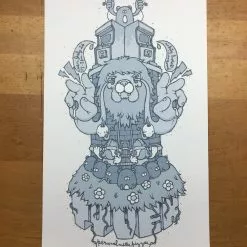 Gig Posters Tyvek - 2009 Mike Budai Poster Pittsburgh, PA Rickety House