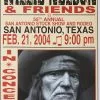 Willie Nelson - 2004 Franks Brothers 2/21 Poster San Antonio, TX