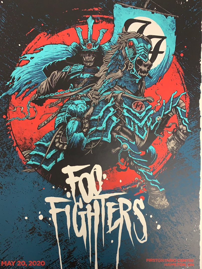 Gig Posters Foo Fighters - 2020 Dan Dippel Poster Hamilton, ON, CAN First Ontario 3 Gig Posters Foo Fighters - 2020 Dan Dippel Poster Hamilton, ON, CAN First Ontario