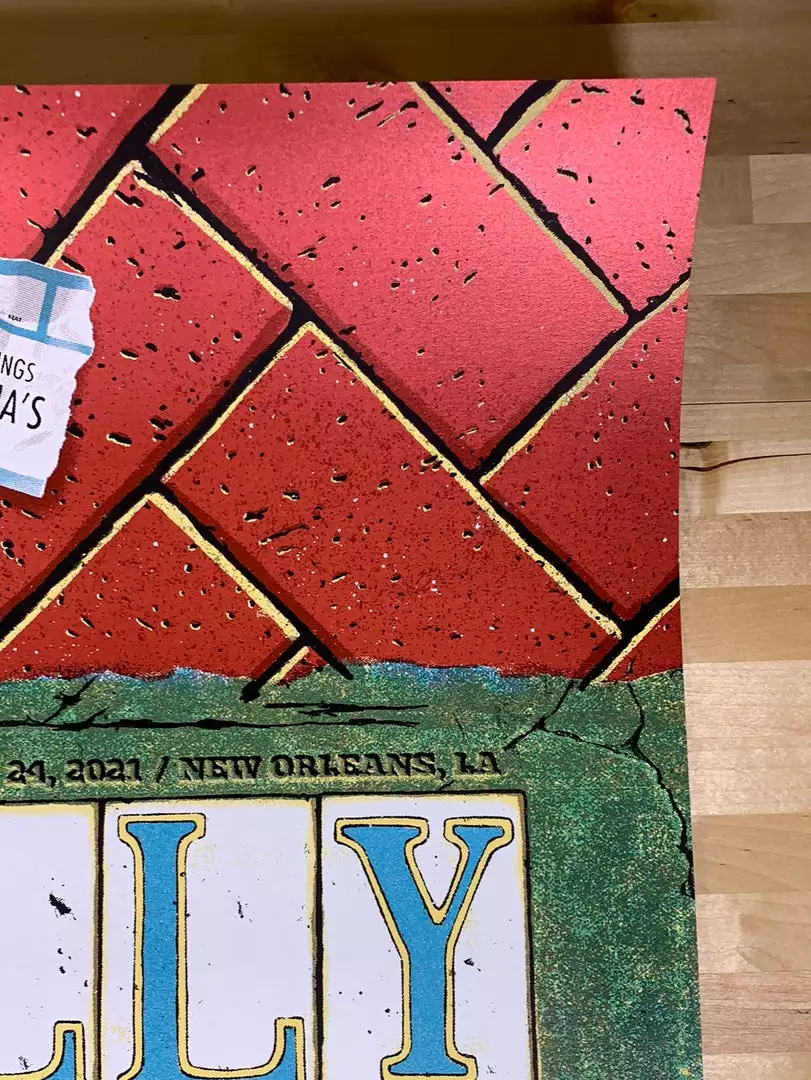 Billy Strings - 2021 Mike Tallman Poster New Orleans, LA 3/24 1st 6 Billy Strings - 2021 Mike Tallman Poster New Orleans, LA 3/24 1st