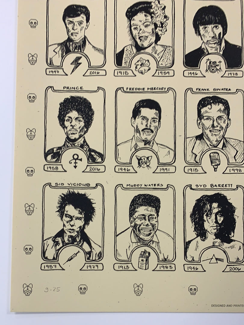 Dead Rock Stars - Fugscreens Studios Poster Art Print 10 Dead Rock Stars - Fugscreens Studios Poster Art Print