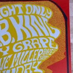 BB King - 1967 John H Myers Poster San Francisco, CA The Fillmore Gig Posters