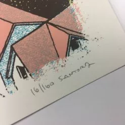 Gig Posters Walk The Moon - 2015 Justin Santora Poster Austin, TX Stubb's BBQ