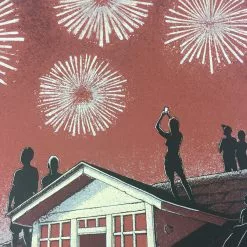 Amos Lee & David Gray - 2015 Justin Santora Poster New Braunfels, TX Whitewater Gig Posters