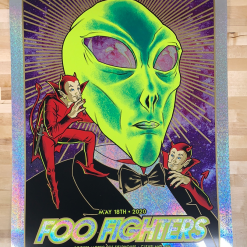 Foil Posters Foo Fighters - 2020 Brian Ewing Poster Cleveland, OH Dot Foil