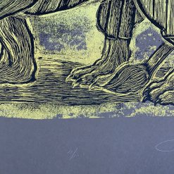 Serengeti Ghost - 2009 Dan Grzeca Poster Art Print Dark Brown