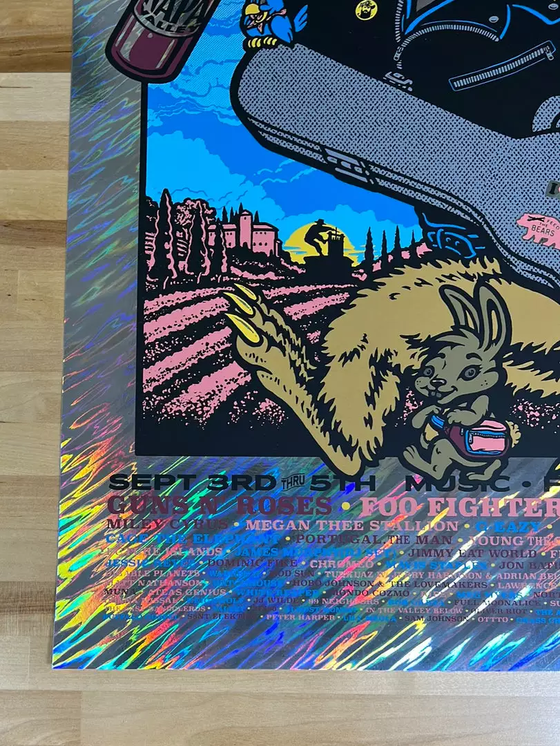 Foil Posters BottleRock Festival - 2021 Ames Brothers Poster Napa, CA FOIL 8 Foil Posters BottleRock Festival - 2021 Ames Brothers Poster Napa, CA FOIL