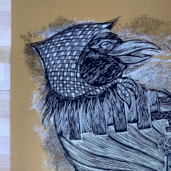 Art Prints Rural Corvus - 2009 Dan Grzeca Poster Art Print Orange