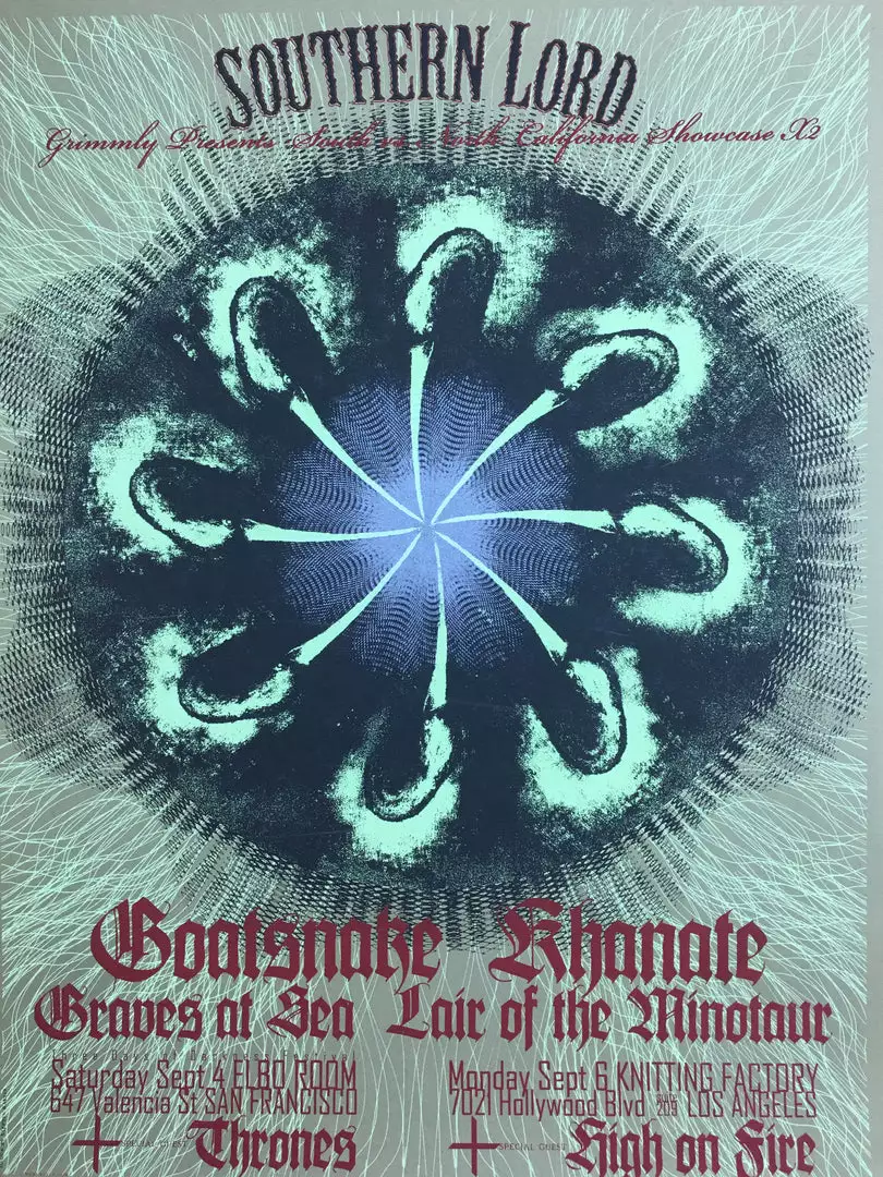 Goatsnake - 2005 Stephen Kasner Poster Hollywood, CA Knitting Factory Gig Posters 3 Goatsnake - 2005 Stephen Kasner Poster Hollywood, CA Knitting Factory Gig Posters