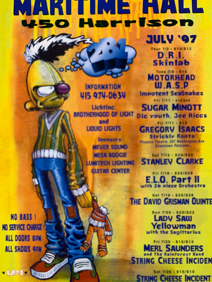 Sold Out Posters Gig Posters MHP 32 Maritime Hall - 1997 Poster July String Cheese Incident San Fran 1st 3 Sold Out Posters Gig Posters MHP 32 Maritime Hall - 1997 Poster July String Cheese Incident San Fran 1st