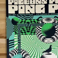Pigeons Playing Ping Pong - 2022 Status Serigraph Poster OR/WA Run Gig Posters 10 Pigeons Playing Ping Pong - 2022 Status Serigraph Poster OR/WA Run Gig Posters
