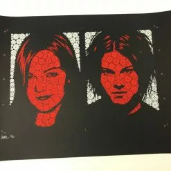 Jack White The White Stripes Jack & Meg Uncut - 2010 Todd Slater Poster Art Print Under Great White Northern Lights