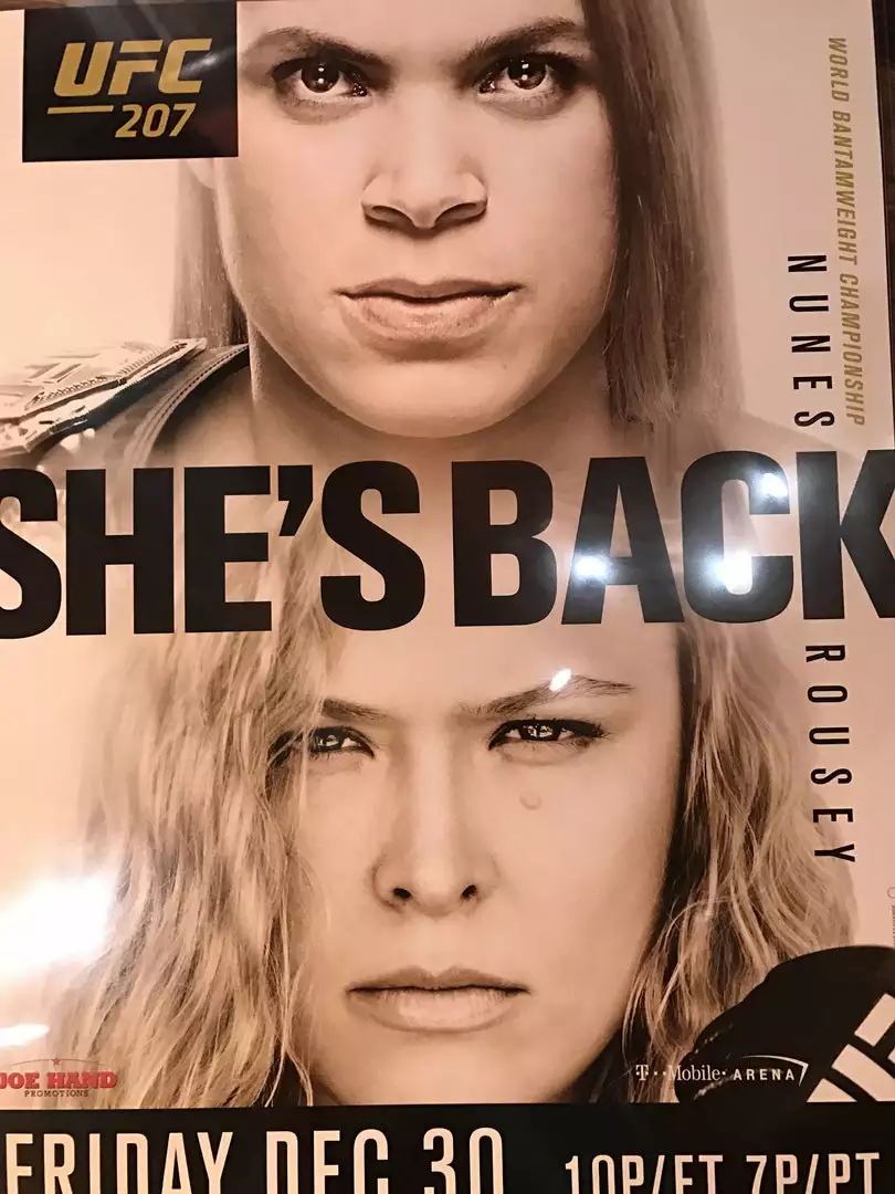 Sold Out Posters UFC 207 Poster Ronda Rousey Vs. Nunes T Mobile Arena PPV 3 Sold Out Posters UFC 207 Poster Ronda Rousey Vs. Nunes T Mobile Arena PPV