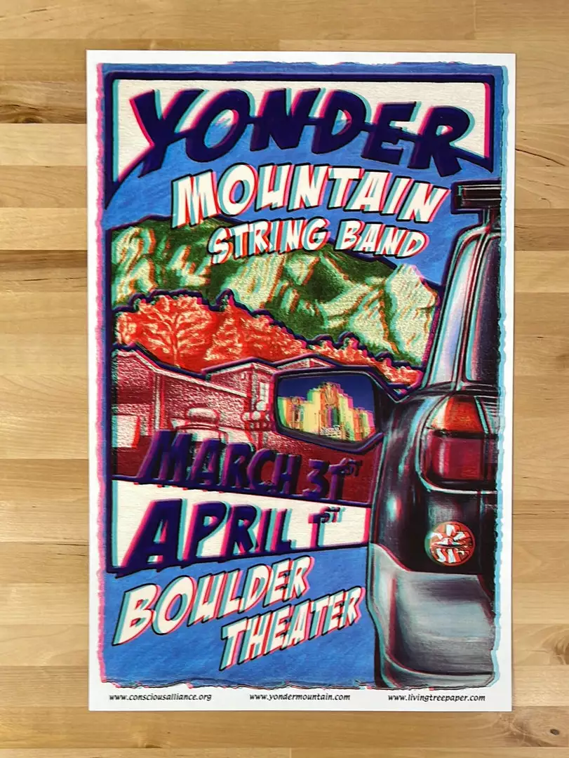 Sold Out Posters Colorado Yonder Mountain String Band - 2005 Poster Boulder, CO Theater 4 Sold Out Posters Colorado Yonder Mountain String Band - 2005 Poster Boulder, CO Theater