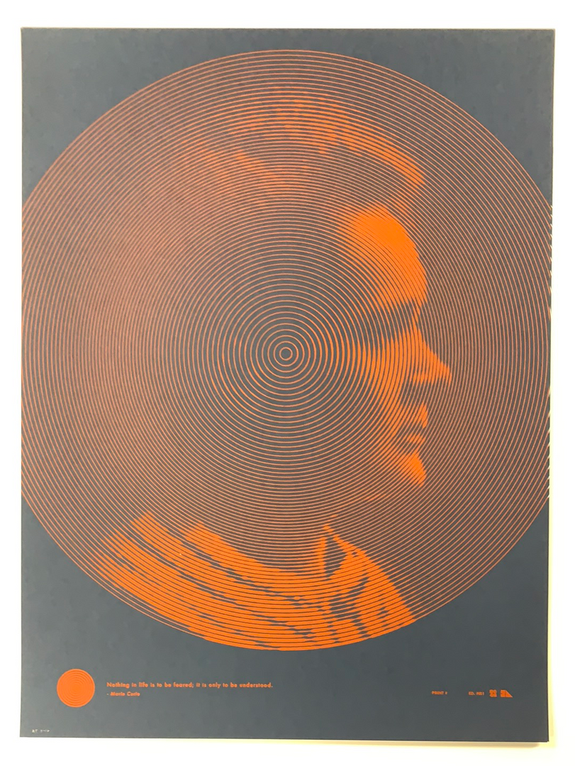 Marie Cure - 2016 Justin Van Genderen Poster Red Variant 4 Marie Cure - 2016 Justin Van Genderen Poster Red Variant